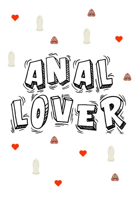 Anal lover A4 card banter