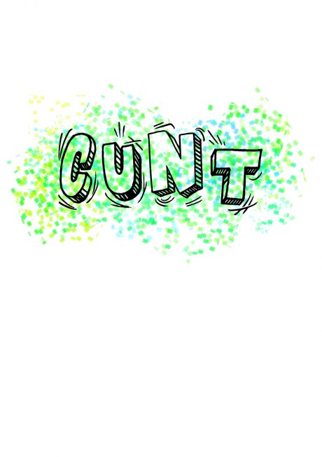 Cunt A4 greetings card