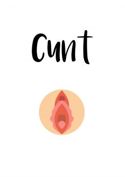 Cunt A4 greetings card