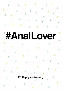 #anallover happy anniversary greetings card