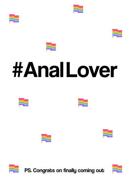 #anallover congratulations on coming out greetings card