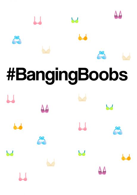 #bangingboobs greetings card