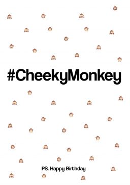 #CheekyMonkey Happy Birthday greetings card