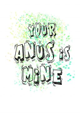 anus is mine A4 banter cards