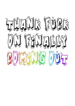 thank fuck on finally coming out A4 greetings card